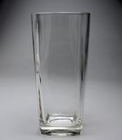 Empty glass On a gray background. photo