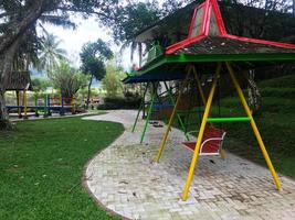 An Empty Swing with canopy photo