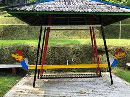 An Empty Swing with canopy photo