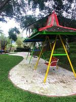 An Empty Swing with canopy photo