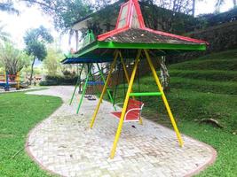 An Empty Swing with canopy photo