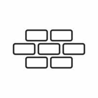 bricks outline icon vector