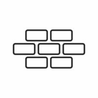 bricks outline icon vector