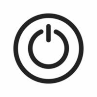 power button outline icon vector