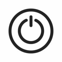 power button outline icon vector