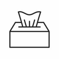 Tissue box outline icon vector