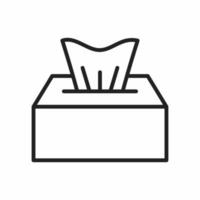 Tissue box outline icon vector