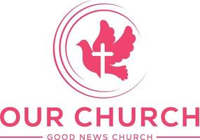 logotipo de la iglesia signo gráfico vectorial moderno resumen vector