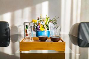 tea ceremony. traditional tea utensils photo