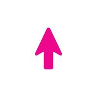 eps10 puntero de flecha vectorial rosa icono de arte sólido abstracto aislado sobre fondo blanco. símbolo del cursor del mouse en un estilo moderno y plano simple para el diseño de su sitio web, logotipo y aplicación móvil vector