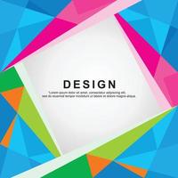 Template design for promotional media with geometric style vector