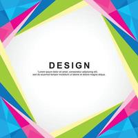 Template design for promotional media with geometric style vector