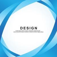 Template design for promotional media with geometric style in blue color vector