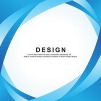 Template design for promotional media with geometric style in blue color vector