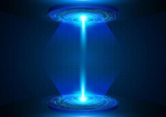 Modern Holographic Projector Technology Background