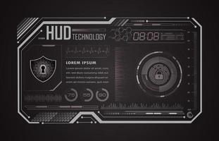 Modern HUD Technology Background vector