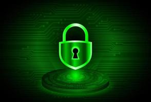 Modern Lock Holographic Projector on Technology Background vector