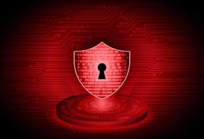 Modern Lock Holographic Projector on Technology Background vector