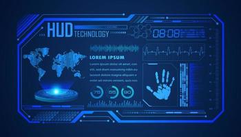 Modern HUD Technology Background vector