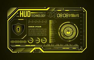 Modern HUD Technology Background vector