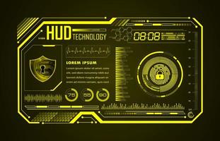 Modern HUD Technology Background vector