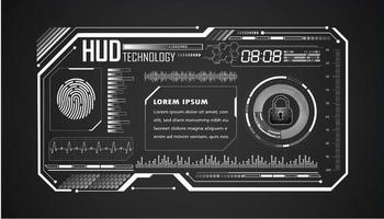 fondo moderno de tecnología hud vector