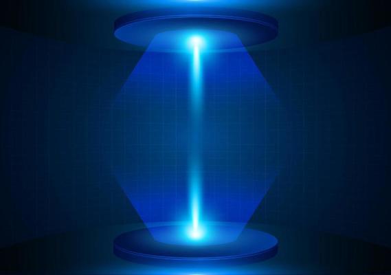 Modern Holographic Projector Technology Background
