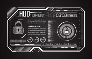 Modern HUD Technology Background vector