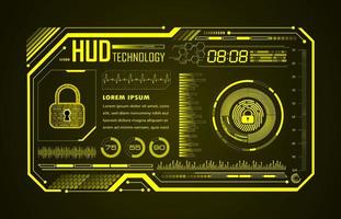 Modern HUD Technology Background vector