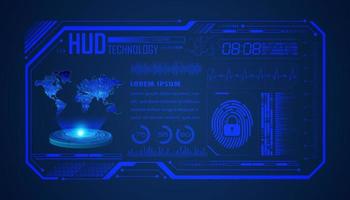 Modern HUD Technology Background vector