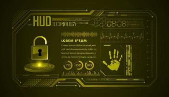 Modern HUD Technology Background vector