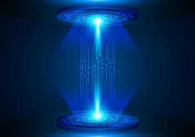Modern Holographic Projector Technology Background vector