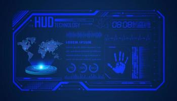 Modern HUD Technology Background vector