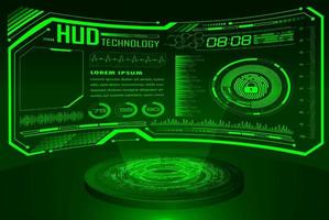 Modern HUD Technology Background vector