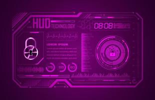 Modern HUD Technology Background vector