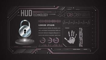 Modern HUD Technology Background vector