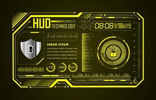 fondo moderno de tecnología hud vector