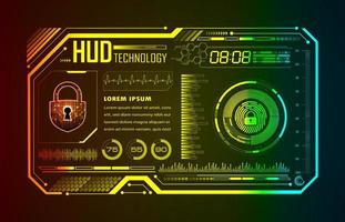 Modern HUD Technology Background vector