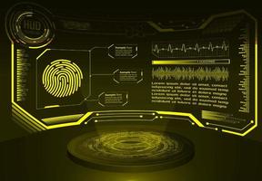 Modern HUD Technology Holograph vector