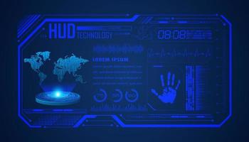 Modern HUD Technology Background vector