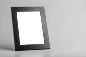 Black and white photo frame for monochrome background with free space.