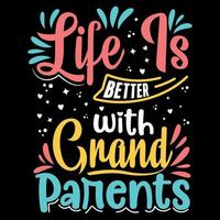 Grandparents day t shirt design, typography element, typographic lettering quote vector