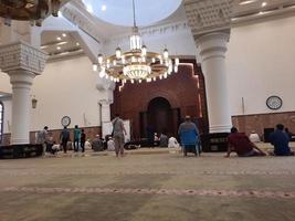 Medina, Saudi Arabia, Oct  2022- A beautiful view from the inside of the Sayed Al Shuhada Mosque, Medina. photo