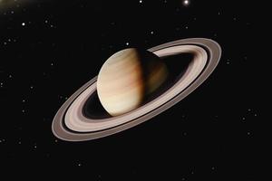 ilustración 3d planeta saturno en el espacio ultraterrestre. foto