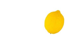 Yellow fruit, whole lemon, white, isolated background. photo