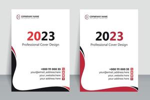 Clean and unique cover page design, corporate brochure, creative booklet, flyer, 2023, magazine, editable vector, eye-catching, ready to print, a4 size, a simple and modern concept with 2 color set. vector