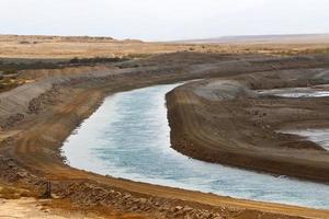 Nature and landscapes of the Dead-salty sea. photo