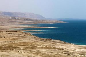 Nature and landscapes of the Dead-salty sea. photo