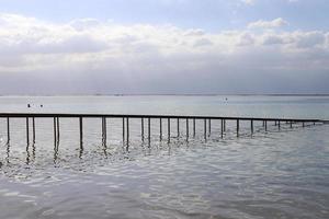 Nature and landscapes of the Dead-salty sea. photo