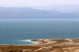 Nature and landscapes of the Dead-salty sea. photo